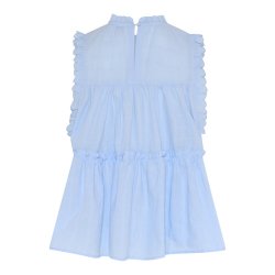 Julie Frill Top � Light Blue