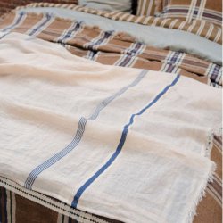 Andros Pi�ce de Lin Stripe � Off White &amp; Indigo 