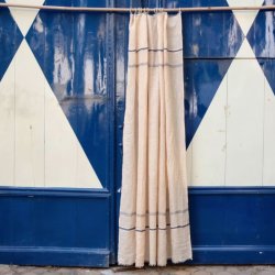 Andros Pi�ce de Lin Stripe � Off White &amp; Indigo 