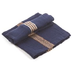 Noa H�rserviet Stripe � Indigo / Sienna Brown
