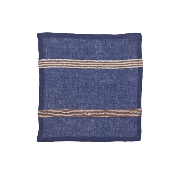 Noa H�rserviet Stripe � Indigo / Sienna Brown