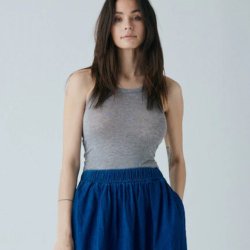 Lucca Top med Cashmere � Tank � Medium Grey Melange