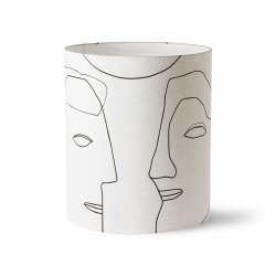 Printed faces lamp shade