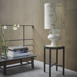 Printed faces lamp shade