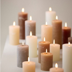 Pillar Candle - rustic cappuccino