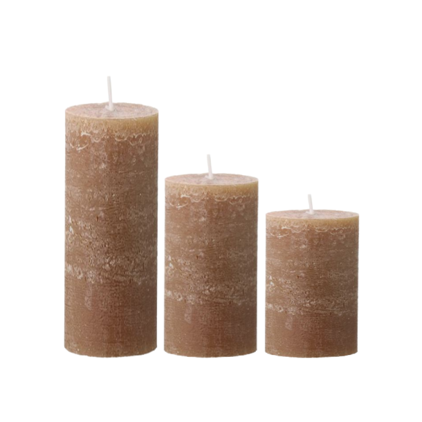 Pillar Candle - rustic cappuccino