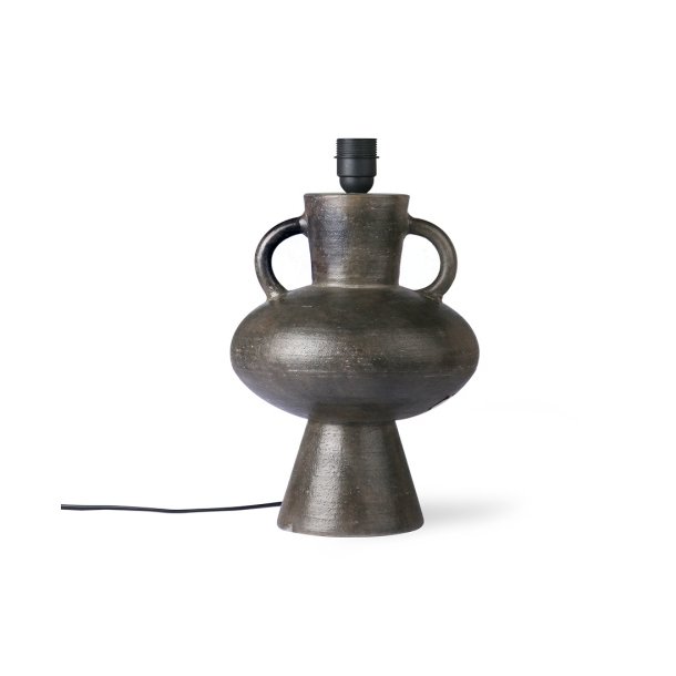 Stoneware lamp base - charcoal