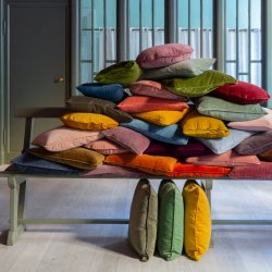 Velour pude - velvet terracotta