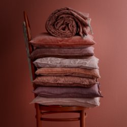 Velour pude - velvet redwood