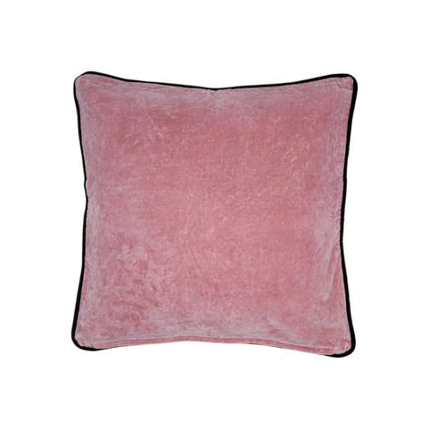 Velvet cushion - ochre rose
