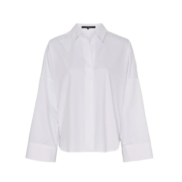 Bambus skjorte med brede manchetter � White