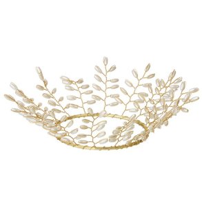 Beaded Candle Ring Gia  Pearl (7 cm)