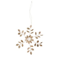 Beaded Ornament Star clio  Champagne (13 cm) 
