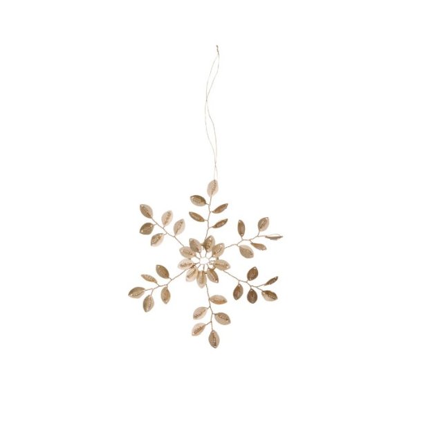Beaded Ornament Star clio  Champagne (13 cm) 