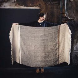 The Belgian Towel Fouta � Beeswax Stripe