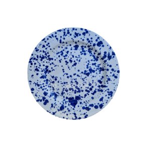 Middags tallerken med kant - bl