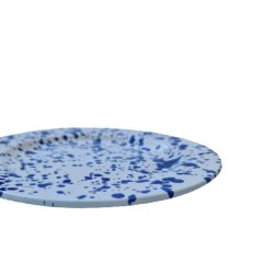 Middags tallerken med kant - bl