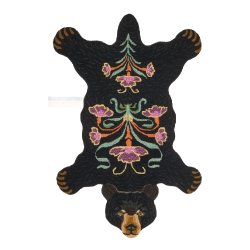 Blooming Black Bear Rug 