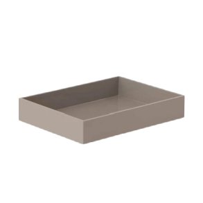 Lacquer Tray - grey - rectangular A