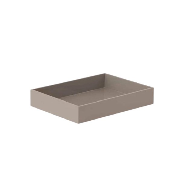 Lacquer Tray - grey - rectangular A