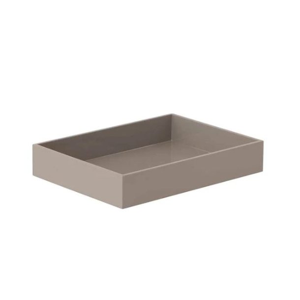 Lacquer Tray - grey - kvadratisk large