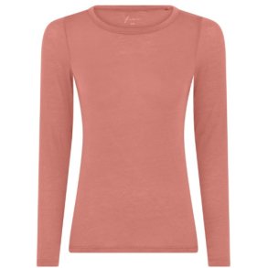 Lucca Top med Cashmere � Lang�rmet � Cameo Brown
