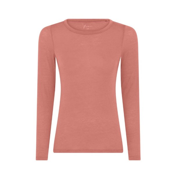 Lucca Top med Cashmere � Lang�rmet � Cameo Brown
