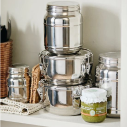 Cani opbevaring rustfrit stl - 1800 ml