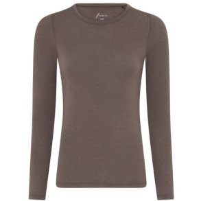Lucca Top med Cashmere � Lang�rmet � Coffee Quartz