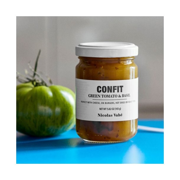 Confit med Gr�n Tomat &amp; Basilikum � 165 g