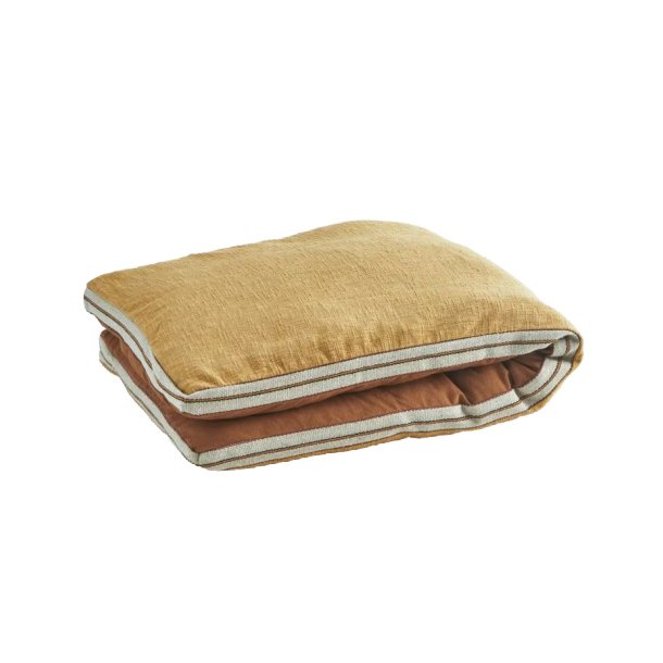 Cotton mattress - mustard, rust, off white