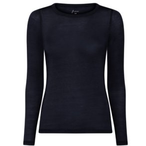 Lucca Top med Cashmere � Lang�rmet � Dark Navy