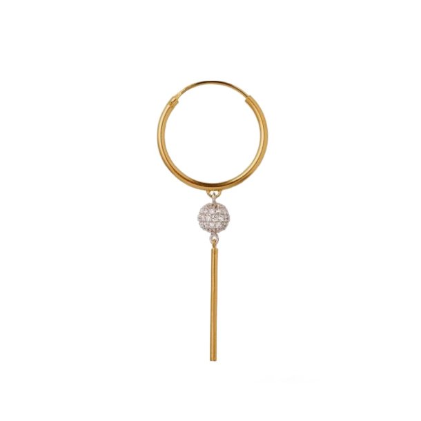 Vintage Disco Ball and Pin Earring  Single