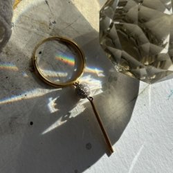 Vintage Disco Ball and Pin Earring  Single