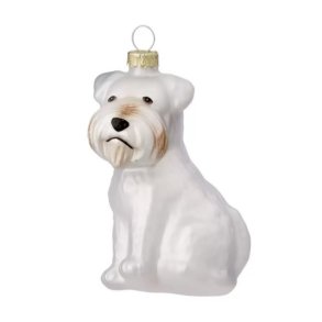 Xmas Ornament Dog - White