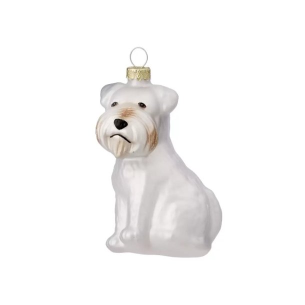 Xmas Ornament Dog - White
