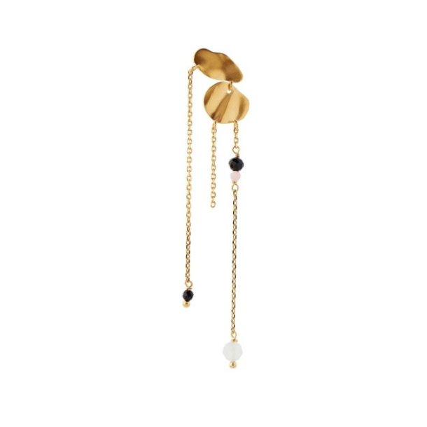 Festive Clear Sea Earring With Chains &amp; Stones � Single