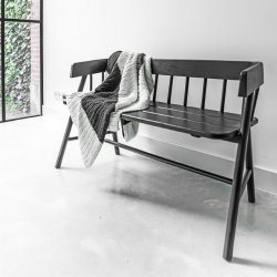 Garden bench black