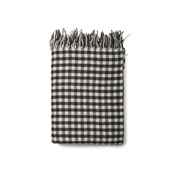 Gingham Throw - chocolate