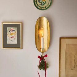 Wall Light Oval Golden