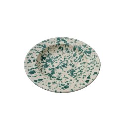 Dyb tallerken med kant - grn