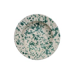 Dyb tallerken med kant - grn