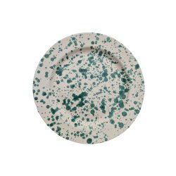 Middags tallerken med kant - grn