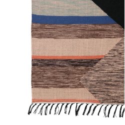 Hand woven indoor/outdoor rug - multicolour 