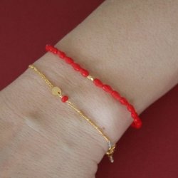 Harlequin Bracelet � Pink Heart