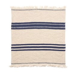 The Belgian Table Throw Napkin - Indigo Stripe 