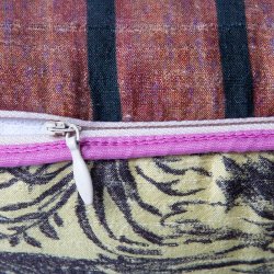 Printed silk cushion - jungle