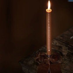 Kalenderlys - 100% steartin - hazel