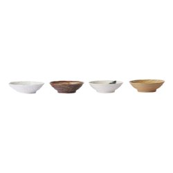 Japanese shallow bowl - D - sand white