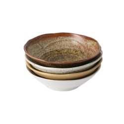 Japanese shallow bowl - D - sand white